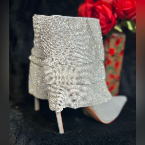 🔥🔥 AZALEA WANG Chilton Chainmail Draped Booties🔥🔥NWT SZ 11 - Picture 4 of 15